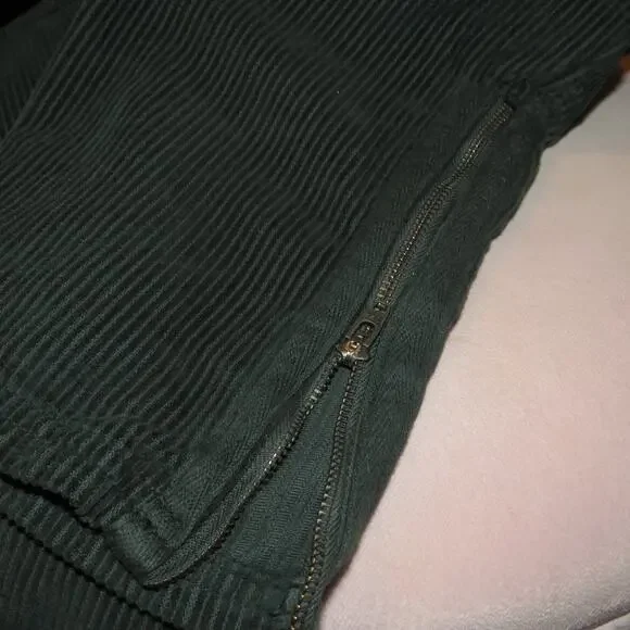 Free People Green London Calling Slouchy Cord Pants - Picture 10 of 14